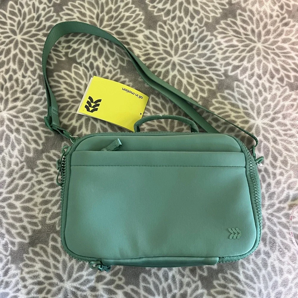 NWT Lunch Kit Crossbody Bag Teal Green Insulated Water Repellent Everyday Travel